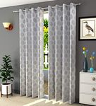 Prozone Premium Polyester Curtains | Tree Design Latest Modern Curtains for Living Room Bedroom Kids Room Study Room | Home Office Screens | Eyelet Ring,9x4 Feet,Pack of 1PCS,Grey