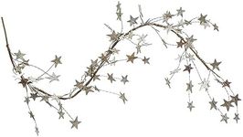 Creative Co-Op, Platinum Glitter Star Garland, Finish