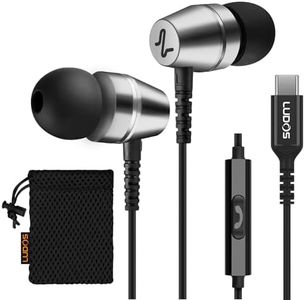 LUDOS OMNITONE USB C Headphones, 5 Years Warranty, USB-C Earbuds for iPhone 16 15 Pro Max Plus Samsung Galaxy S24 S23 Ultra S22 S21 FE S20 Z Flip 3 Fold 4 A53 A54, USB Type C Earphones for iPad Pro
