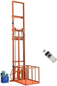 JIN YANG HU 1Ton/2200Lbs Load Electric Lifting Platform,9.8FT Lifting Height Hydraulic Cargo Elevator,Customizable Remote Control Freight Elevator for Factory Warehouse Home Outdoor Attic
