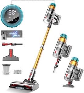 50Kpa Cordless Vacuum Cleaner,500W Stick Vacuum,Up to 55Mins, Vacuum Cleaners for Home Rechargeable Wall Mount OLED Color Screen Anti-tangled Vacuum for Car,Hardwood Floor,Carpets,Pet Hair EHBL