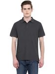 AMERICAN CREW Kooltex Polo T-Shirt for Men (AC654-M_Carbon Grey)