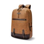 Gear Classic 4 19"/31L anti theft faux leather Medium Water Resistant Laptop Backpack/Casual Backpack/Daypack/Travel Backpack/College Bag For Men/Women(Tan-Brown)