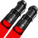 T Tersely 2 Pieces Red LED Flashlig