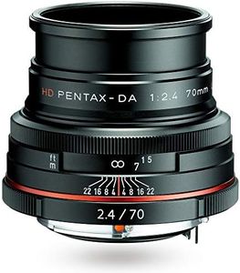 Pentax HD PENTAX-DA 21430 70mm F2.4 Limited Black Medium Telephoto Monofocal Lens [APS-C Size] [High Definition Limited Lens/Aluminum Shaving Body] [High Definition HD Coating] [Compact and