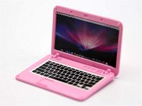 Dolls House Pink Lap Top Laptop Computer Metal Miniature Modern Accessory 1:12