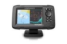 Lowrance Hook Reveal 5 SplitShot - 5-inch Fish Finder with SplitShot Transducer, C-MAP Contour+ Chart Card