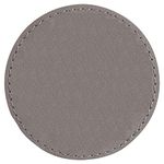 Round Laserable Leatherette Patch with Adhesive, Blank Hat Patches, Glowforge Laser Supplies, Faux Leather, 25 Pack, Grey