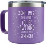 Gifts for Women - Stainless Steel Mug/Tumbler 14oz- Cadeau Femme or Best Friends Birthday Gifts for her, Mom, Wife, Sister, Grandma Christmas Gifts