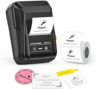 SUPVAN T50M Pro Bluetooth Label Maker Machine with Tape, Wide Waterproof Label, Versatile App with 40 Fonts and 450+ Icons, Inkless Labeler for Home, Kitchen, School, Office Organization, Black