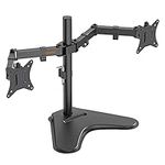 VonHaus Dual Stand for Screens, Monitor Desk Mount, Height Adjustable, Easy Assemble Stand with Full Tilt, Rotation & Swivel Arms, VESA: 75x75 & 100x100mm