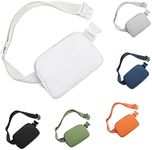 HVJCEZ Fanny Packs for Women Men, Fashion Belt Bag Adjustable Mini Crossbody Waist Bag for Running, Hiking and Travel, White