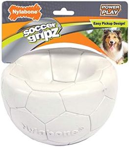 Nylabone Power Play Gripz Dog Soccer Ball Toy with Easy Pickup Design Medium - 5.5 in.