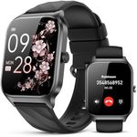 Smart Watch for Women Men - Answer/Make Call, Fitness Tracker Smartwatch for Android iPhone Compatible, Sleep Monitor Cycle, 110+ Sports Modes Step Counter (Modern, Midnight Black, 1.83)