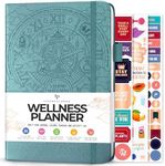 Legend Wellness Planner & Food Journal – Daily Diet & Health Journal with Exercise & Weight Loss Tracker – Nutrition Diary, 6 Months (Aquamarine)