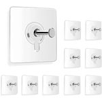 JABSY Photo Frame Hooks for Wall Without Drilling, 10 Pack Self Adhesive Hooks for Wall Heavy Duty Strong Nail Free for Hanging Photo Frame (Hanging Hook, Transparent) Stainless Steel