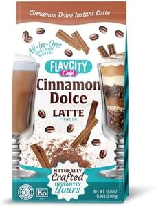 FlavCity Café Cinnamon Dolce Latte - Flavored Instant Coffee Powder Mix with Grass-Fed Whole Milk & Real Cinnamon - Instant Latte Made from Real Ingredients - All In One, Just Add Water (20 Servings)