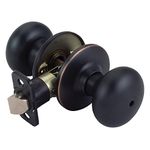 Design House 753038 Cambridge Universal Latch Privacy Door Knob, Adjustable Backset, Oil Rubbed Bronze Finish