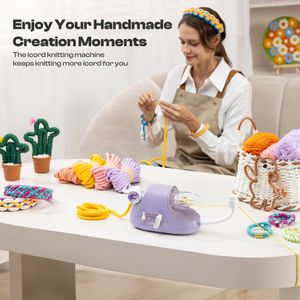 Caydo Automatic iCord Knitting Machine – Hands-Free French Knitter for DIY Crafts, Valentine’s Gift