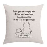 Aocaso from Daughter Son, Dad Cushion Cover Pillowcase Throw Pillow Cover Daddy Papa Father Dad Birthday Gifts (than you for being my dad)