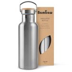 Bambaw Classic Vacuum Insulated Bottle 25 oz | Large Water Bottle Insulated | Stainless Water Bottles Insulated | Travel Water Bottle | Insulated Bottles Water | Reusable Water Bottle 750 ml