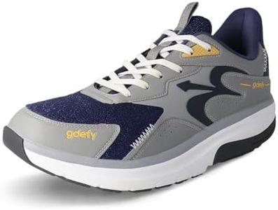 Gravity Defyer g-defy Energiya Cross Training Shoes for Men | Comfortable Orthopedic Shoes for Standing All Day | Patented VersoShock Technology | Wide Toe Box Gray,Purple