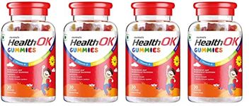 Health Ok Mankind Gummies, Multivitamin and Multimineral for Kids, Supports Normal Growth, Healthy Immune system and Brain Function, for 7-17-year-old, Bottle of 30 Gummies x Pack of 4