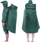 Adventure World Globotrekker Lightweight Backpack Poncho (Multiple Color Options Available) (Forest Green)