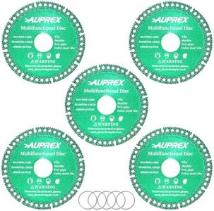 AUPREX 5 Pack 4 Inch Indestructible Disc for Grinder, 7/8" Arbor Angle Grinder Diamond Cutting Disc, Cut Everything in Seconds, Multifunctional Cutting Blade for Various Materials-Green