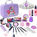 Kids Makeup Kit for Girls - Washable Real Makeup Toddler Toys , Princess Beauty Makeup Set for Girl / Toddler, Safe & Non Toxic Makeup Toys for 5 6 7 8 9 10 11 12Year Old Girl Birthday Gifts.