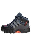 adidas Unisex Baby Terrex Mid Gore-TEX Hiking Sneaker, Wonder Steel/Grey Three/Impact Orange, 4 UK Child