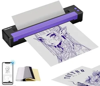 Tatouhom Tattoo Stencil Printer, Bluetooth Stencil Machine for Tattooing, Thermal Tattoo Printer with Transfer Paper for Tattoo Artists & Beginners, Compatible with Smartphone & PC