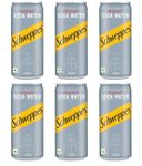 Schweppess Sparkling Original Soda Water, Soft Drink With Sugar and Sweeteners Each 330ml (Pack Of 6)