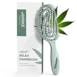 AIMIKE Detangle Hair Brush, Bio-Friendly Detangler Hair Brush for Thick Hair, Curved Vented Hairbrush w/Soft Bristles, Glide Through Tangles with Ease for Women, Men & Kids, Wet Hairbrush Detangler