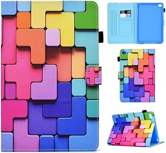 Rosbtib Coque iPad Mini 5/ Mini 4/ Mini 3/ Mini 2/ Mini 1, Étui Cuir PU avec [Fonction Support] [Fente pour Carte] [Magnétique] Housse Tablette pour iPad Mini 5/4/ 3/2/ 1 7.9" - Bloc coloré