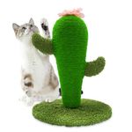 AUSCAT Cat Scratching Post, Cute Cactus Scratching Post, Nature Sisal Cat Scratcher for Indoor Cats and Kittens