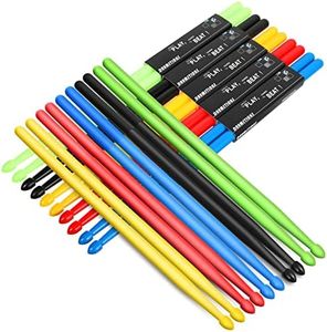 20 Pairs 5A Drum Sticks Nylon Drumsticks Light Drumsticks Non Slip Exercise Drumsticks for Kids Adults Musical Instrument Percussion Accessories (Colored)