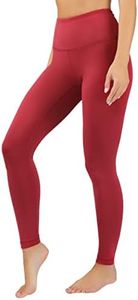 90 Degree By Reflex High Waisted Tummy Control Squat Proof 4-Way-Stretch Workout Leggings, Rhubarb, 3XL Plus