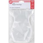 Treat Bags, Shaped, Clear, 11.4cm x 18.4cm (4.5in x 7.25in), 100 Pieces ( Packaging may vary )