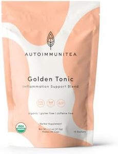 Organic Turmeric Ginger Tea - AIP diet, Whole 30, Paleo friendly, Golden Tonic Herbal Blend - Ayurvedic rooibos herbs, 100% Organic Gluten-Free