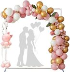 Arch Backdrop Stand,7x6 FT Metal Wedding Square Backdrop Stand for Ceremony Square Stainless Steel Backdrop Arch for Parties,Wedding,Birthday,Anniversary,Baby Shower,Garden Decoratip