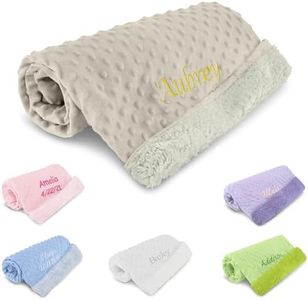 Personalized Passion Personalized Baby Blanket for Girl Swaddle Blanket with Baby’s Name & Date - Great Shower Gift - Plush and Soft Newborn Name Blanket - Cozy, Taupe Color - 30/34”