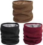 ICOOCI 3 Packs Winter Neck Warmer,Ski Neck Gaiter & Face Scarf for Women,Fleece-Lined Gaiter Mask,Thick Windproof Scarf