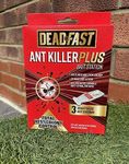 UKDD® Deadfast Ant Killer Plus Bait Station 3 x 4g, Natural Kills the entire nest Ant stop Ant Trap (Pack of 1 (3 Bait Station 4g Each))