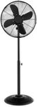 Tangkula 16-Inch Metal Pedestal Fan, Industrial Metal Standing Fan with Adjustable Height, 3 Speeds, 75° Oscillation & 20° Head Tilt, Floor Fan with Weighted Base for Living Room Office (Black)