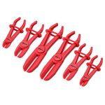 DURATECH Hose Clamp Pliers 6pcs, Hose Pinch Off Pliers, Plastic Line Clamp Pliers Set for Flexible Hoses Fuel Hoses Gas Lines Brake Hoses Radiator Hoses