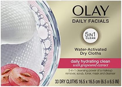 OLAY Daily Facial Hydrating Cleansing Cloths with Grapeseed Extract, Makeup Remover 33 ea