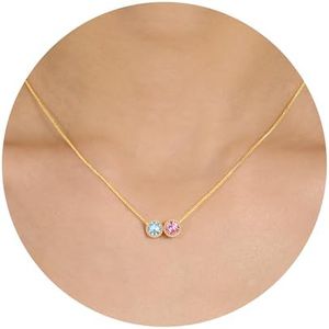 Sistble March Birthday Gifts for Women, Mothers Day Gifts for Women Tourmaline Necklace October Birthday Gifts Aquamarine Necklace Mothers Day Gift for Wife friend Jewelry for Her