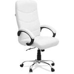 Chair Garage High-Back Imported Anti - Bacterial Fabric Home & Office Ergonomic Chair with High Comfort Seating and Advanced Mechanism | Luxurious Seating & Arm-Rest | | White |