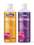 Pixur Marble and Tile Shampoo Floor Cleaner for Home, Kitchen, Bathroom (Orange and Deo Fresh) -Combo Pack of 2 Pieces x 1Ltr